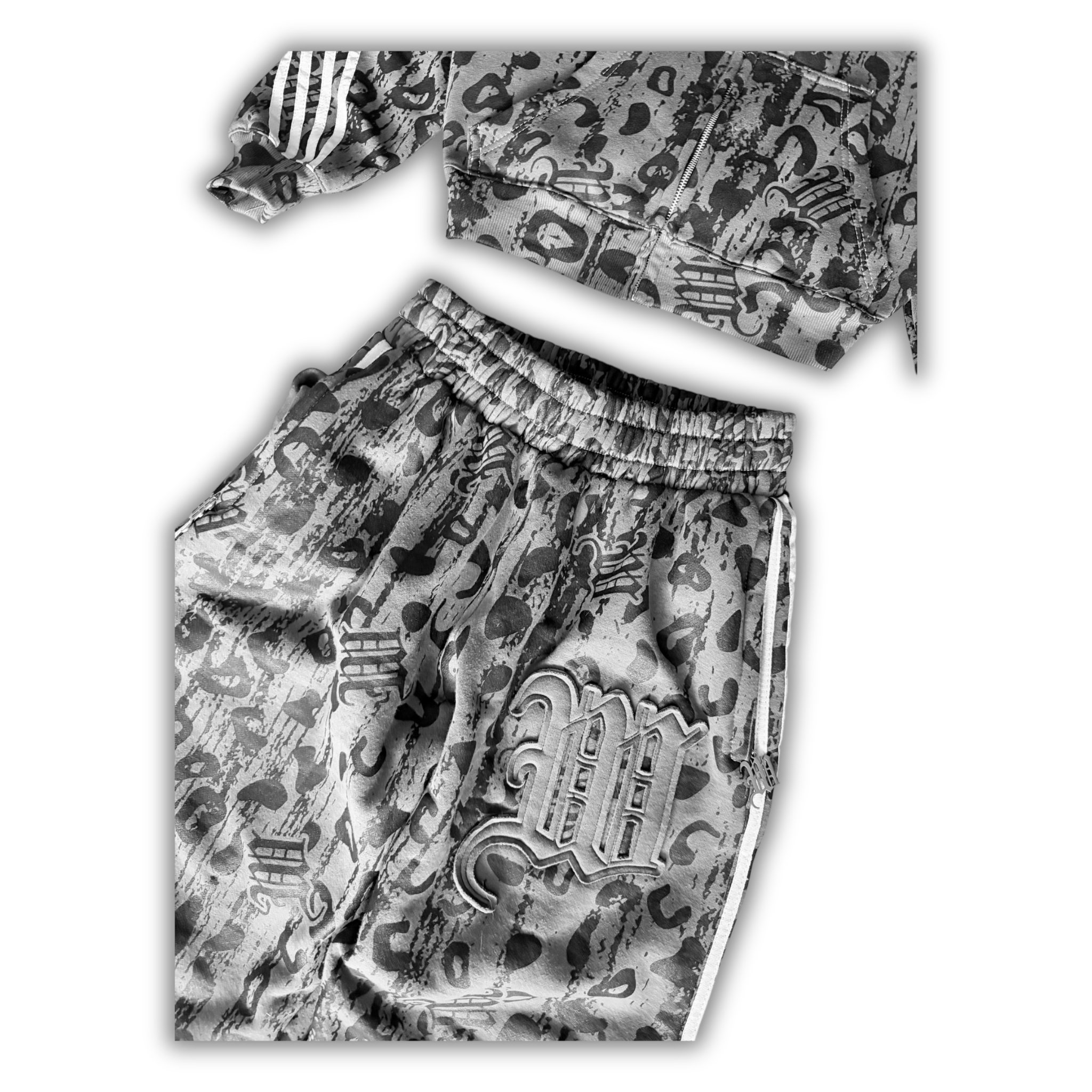 "CEMENT" LEOPARD SWEATSUIT