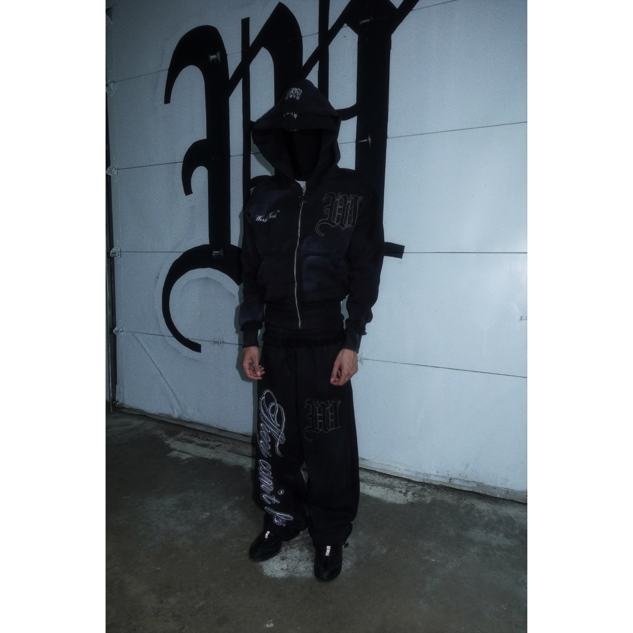 "ASPHALT" CRYSTALIZED SWEATSUIT