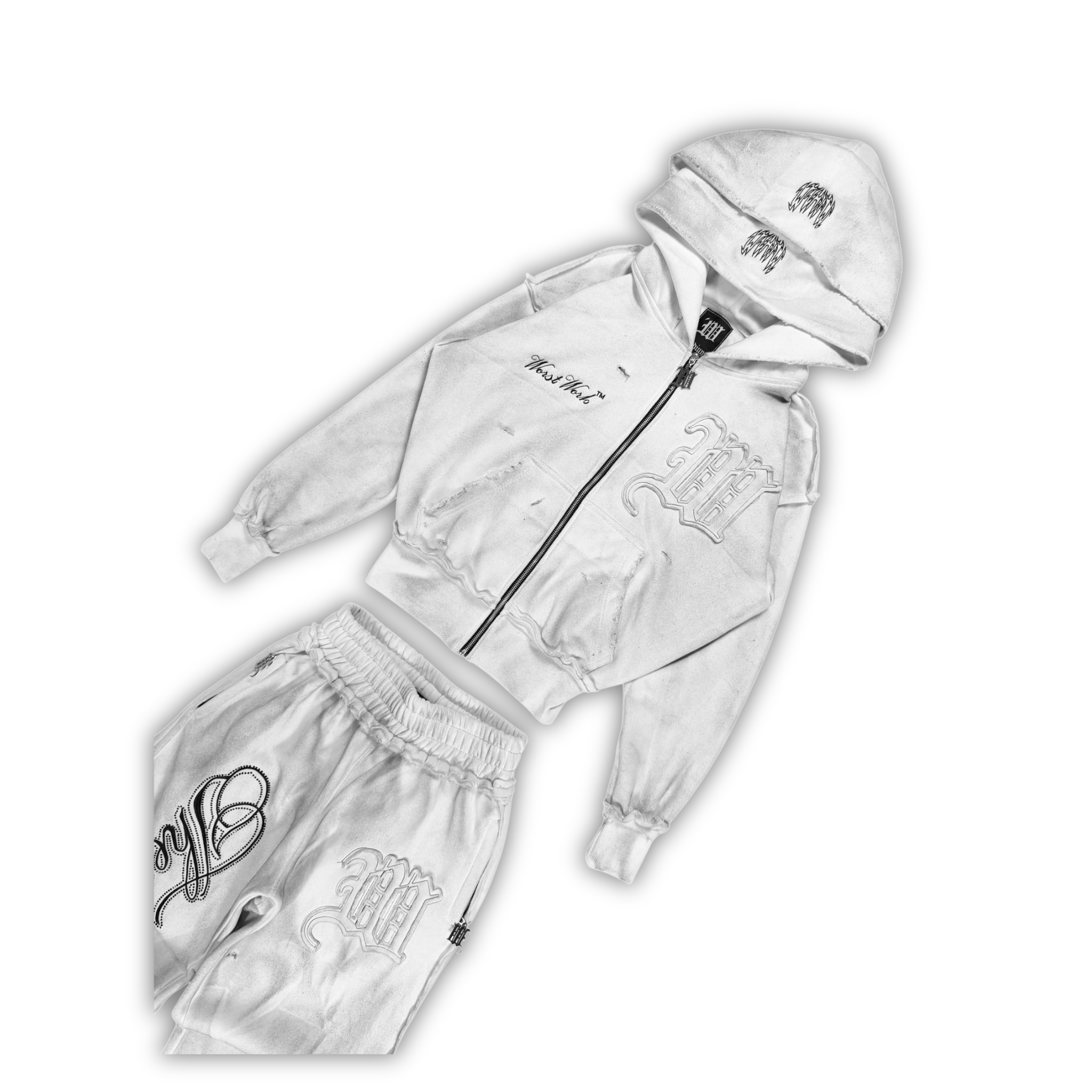 "DIRTY SNOW" CRYSTALIZED SWEATSUIT