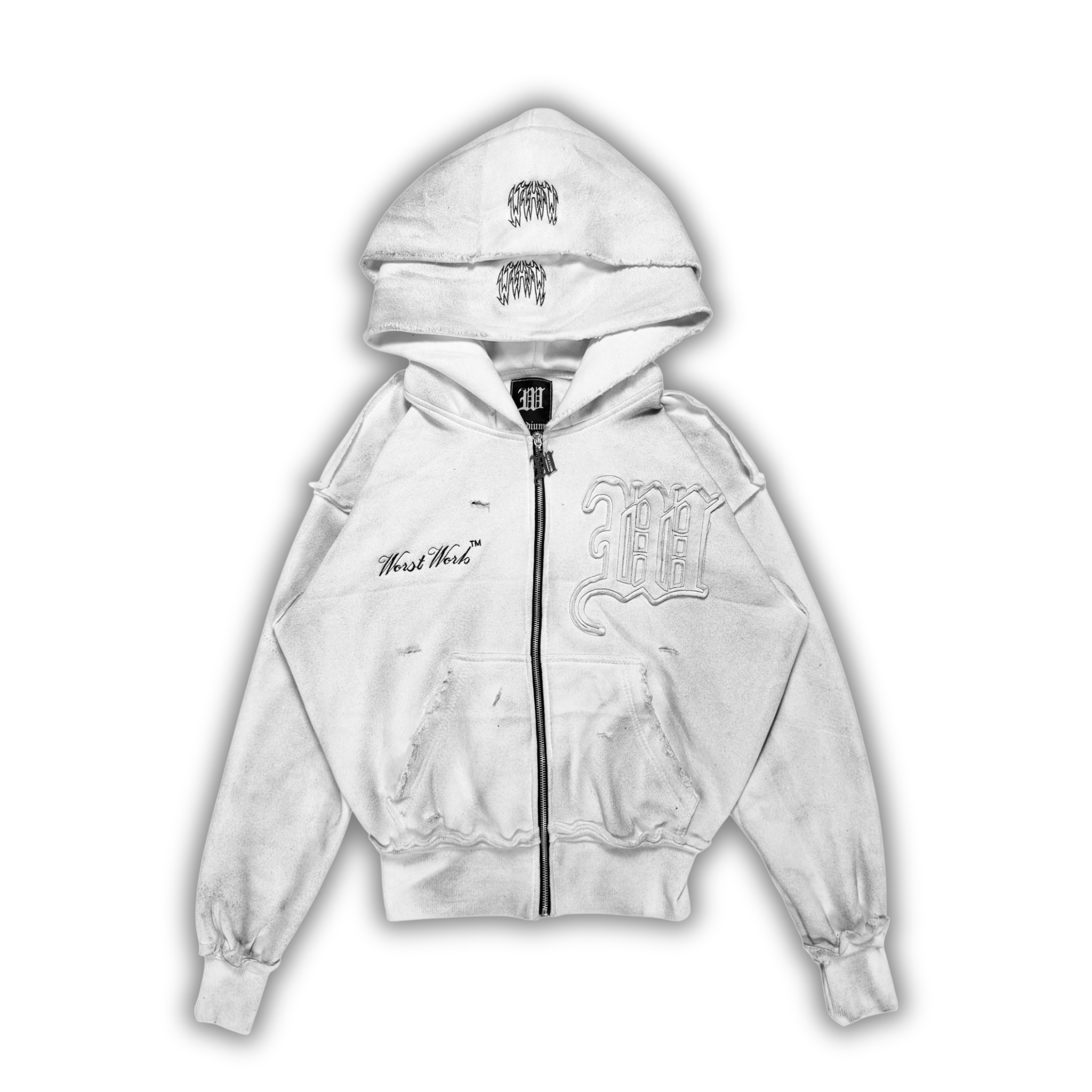 "DIRTY SNOW" CRYSTALIZED HOODIE