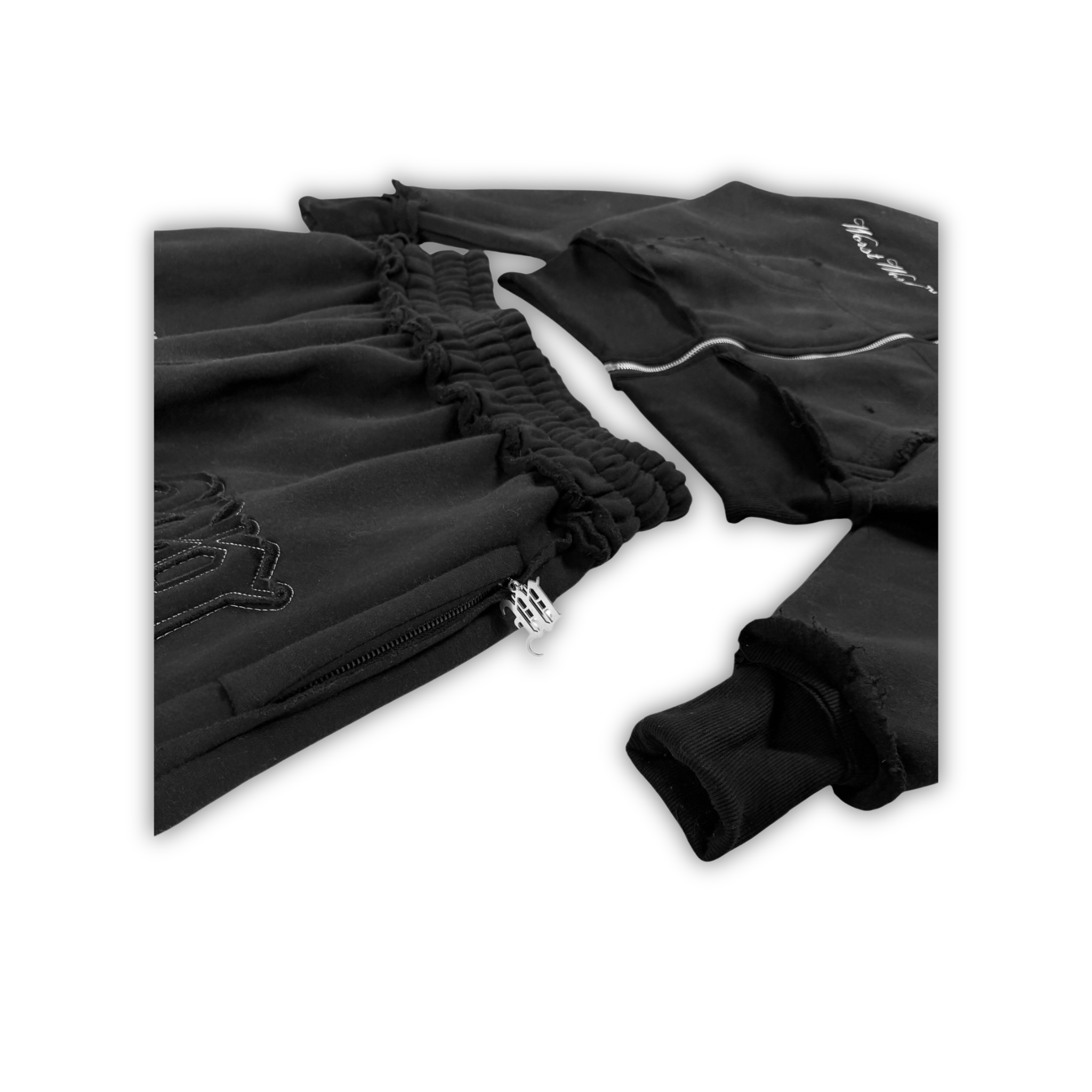 "ASPHALT" CRYSTALIZED SWEATS