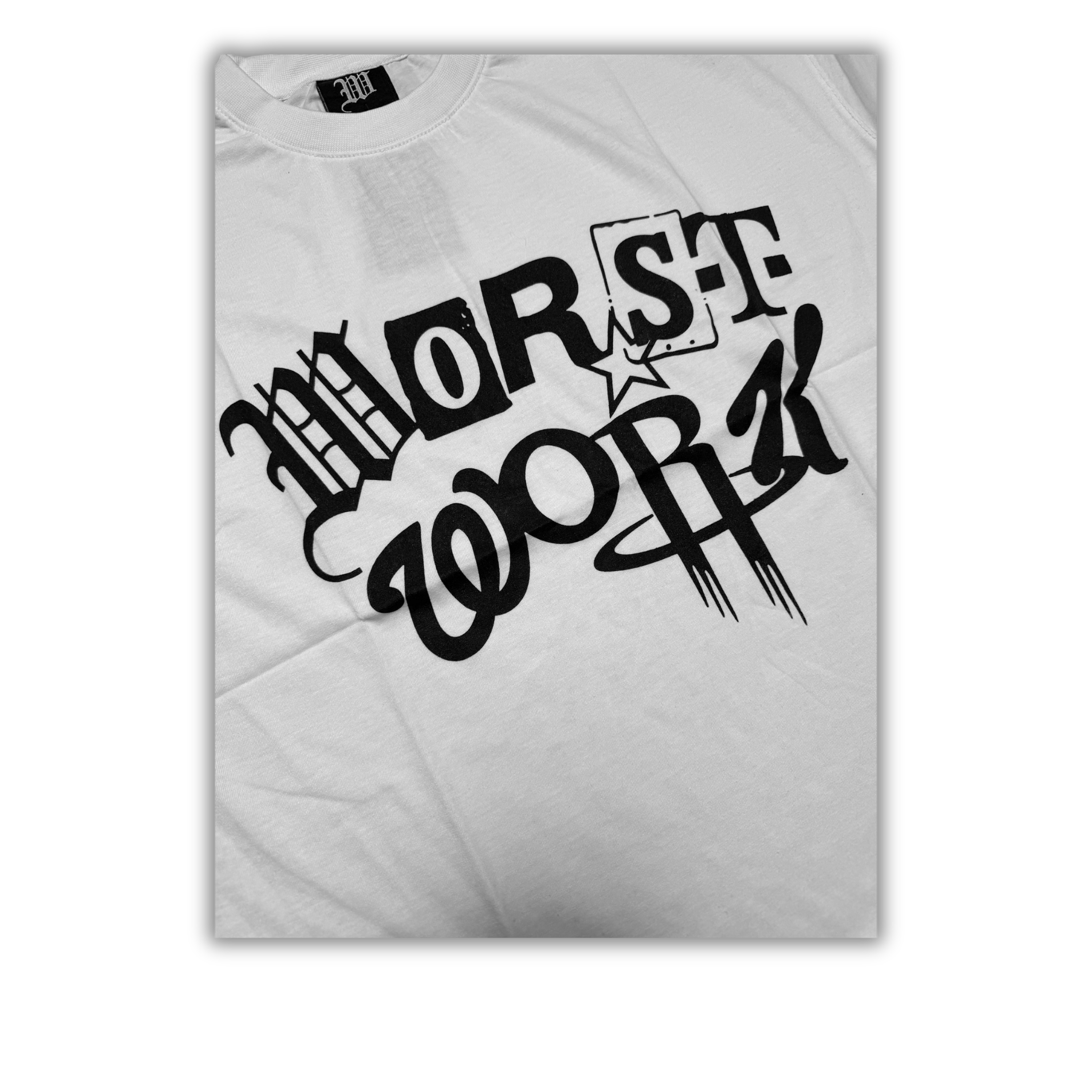 "ABSTRACT" TEE - WHITE