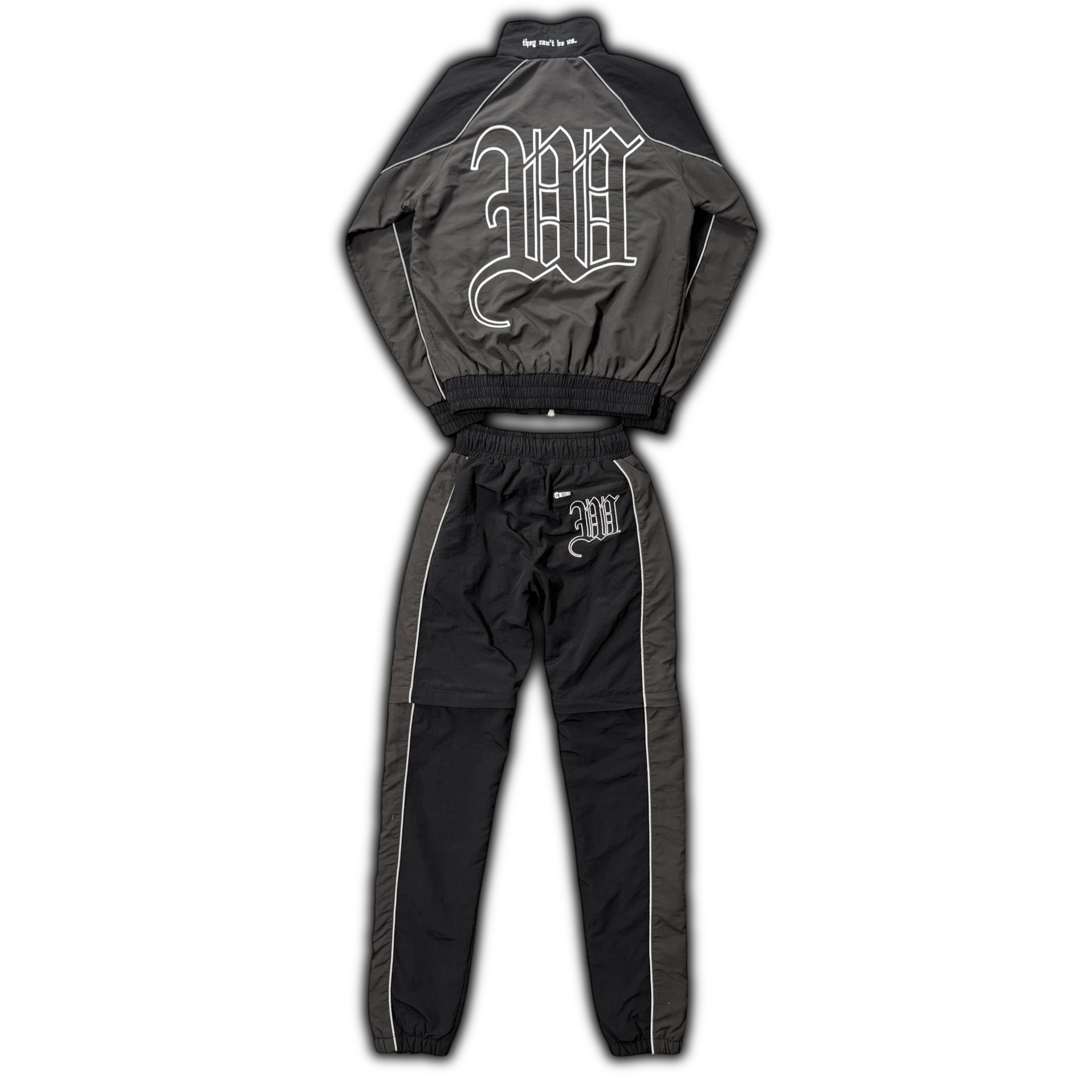 BLACK SMOKE 2 IN 1 SHELL SUIT