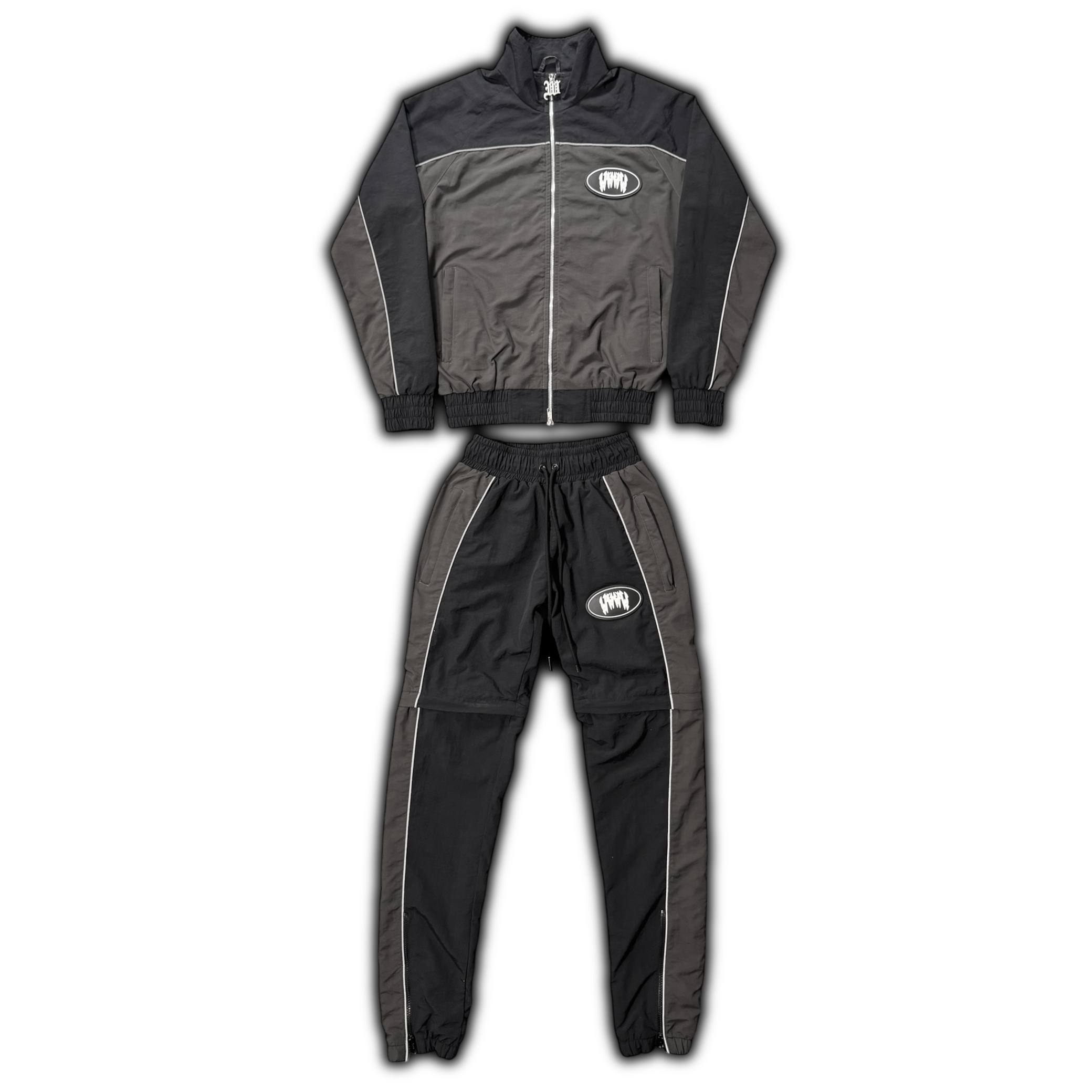 BLACK SMOKE 2 IN 1 SHELL SUIT