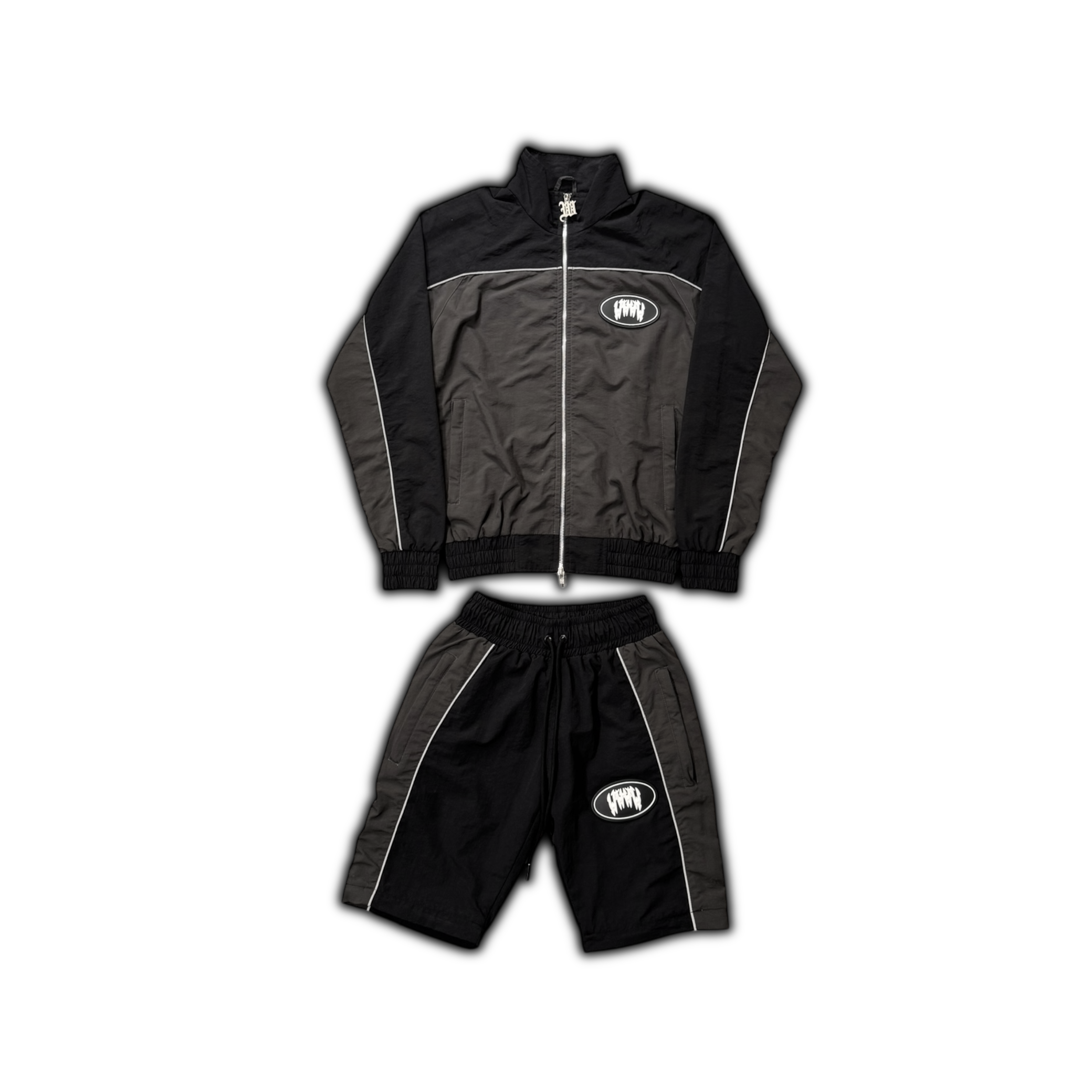 BLACK SMOKE 2 IN 1 SHELL SUIT
